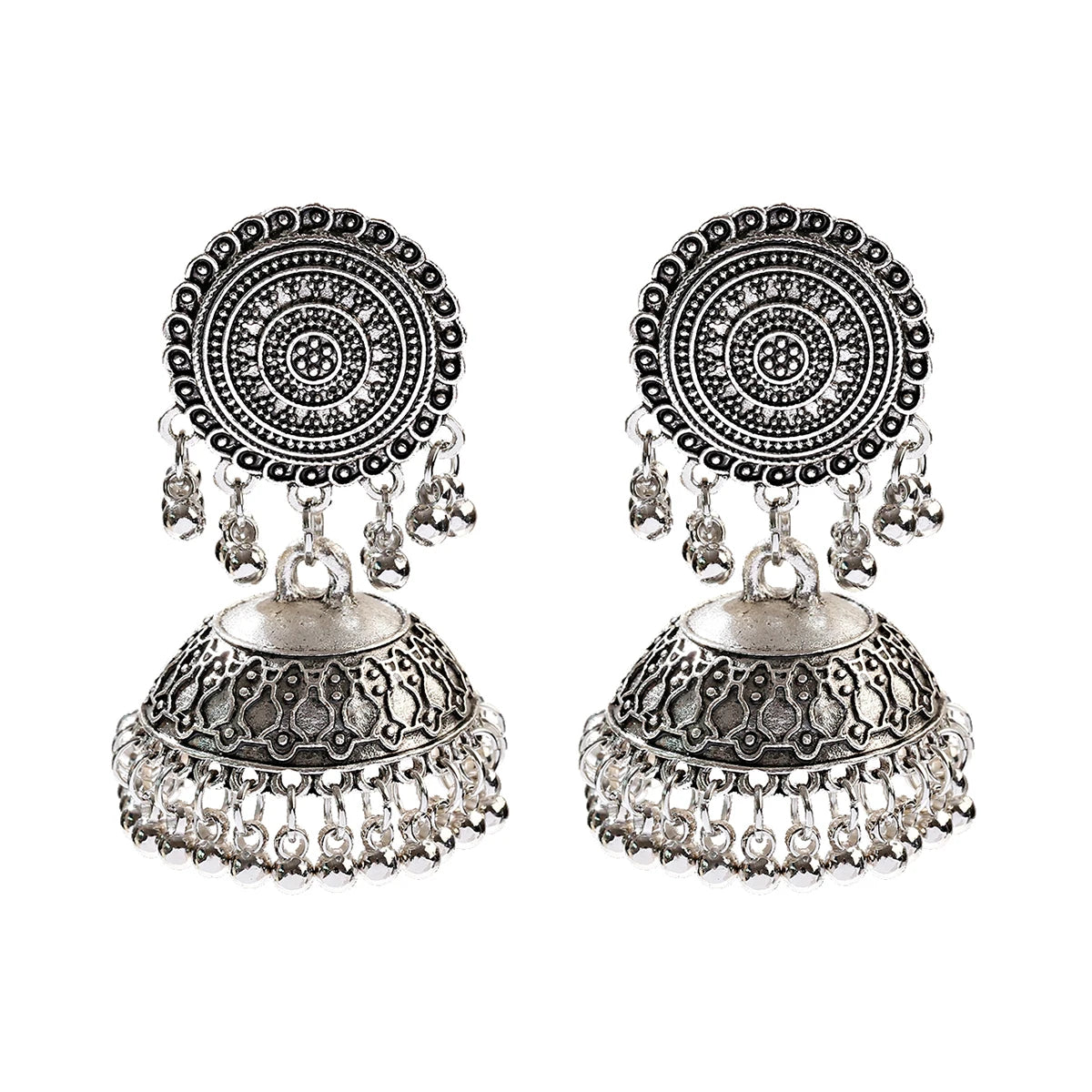 Anvaya - Oxidized Jhumka Earring Set