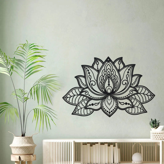 Sukoon Lotus Metal Mandala Wall Art