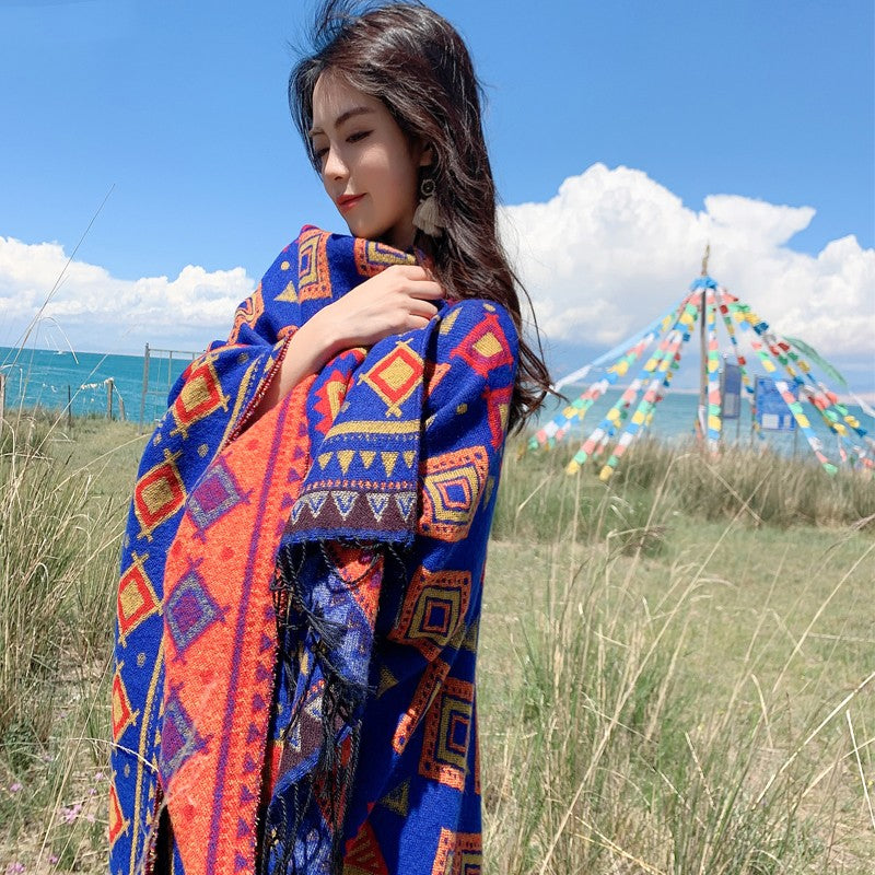 Bhutanese Style Women's Shawl