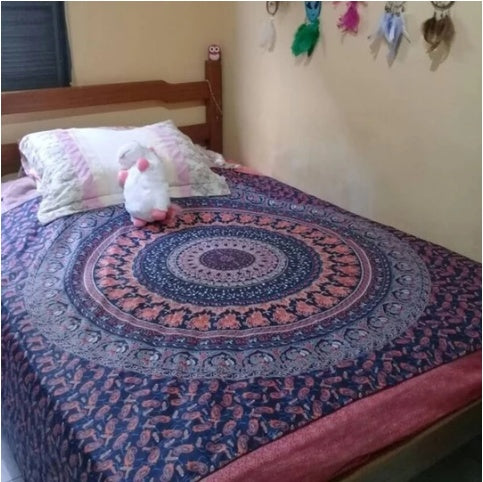 Midnight Mehfil Mandala Wall Tapestry