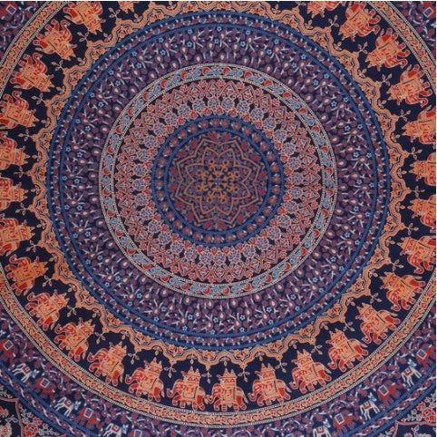 Midnight Mehfil Mandala Wall Tapestry