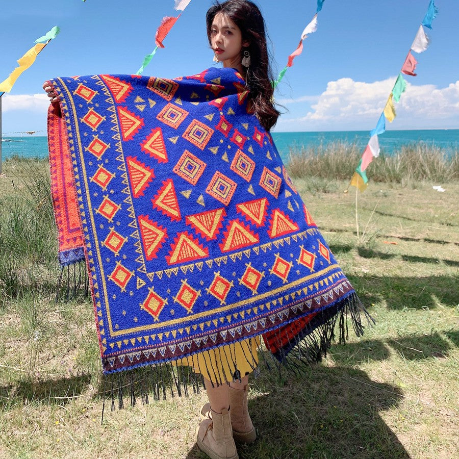 Bhutanese Style Women's Shawl