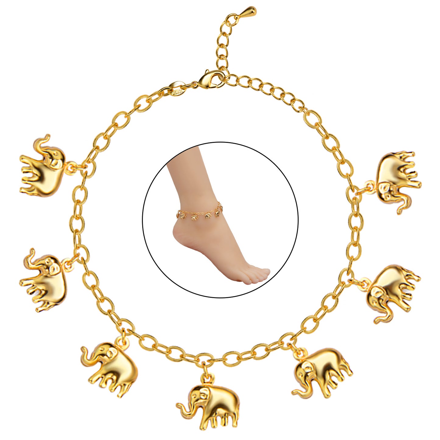 Hathi Steps Gold Anklet