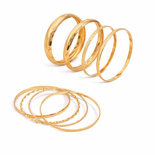 Zeenat Sculpted Bangle Set