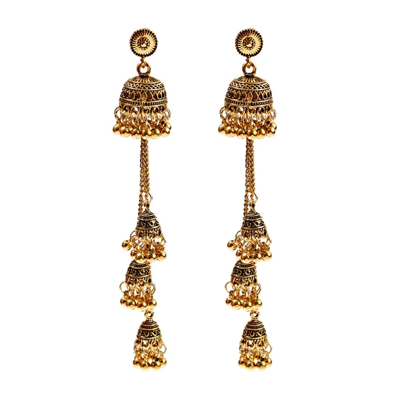 Noor-e-Zar - Premier Oxidized Jhumka Earrings