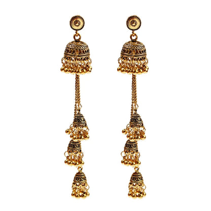 Noor-e-Zar - Premier Oxidized Jhumka Earrings