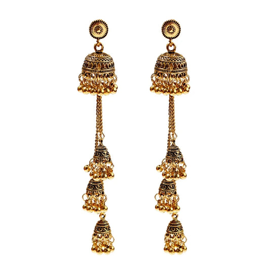 Noor-e-Zar - Premier Oxidized Jhumka Earrings