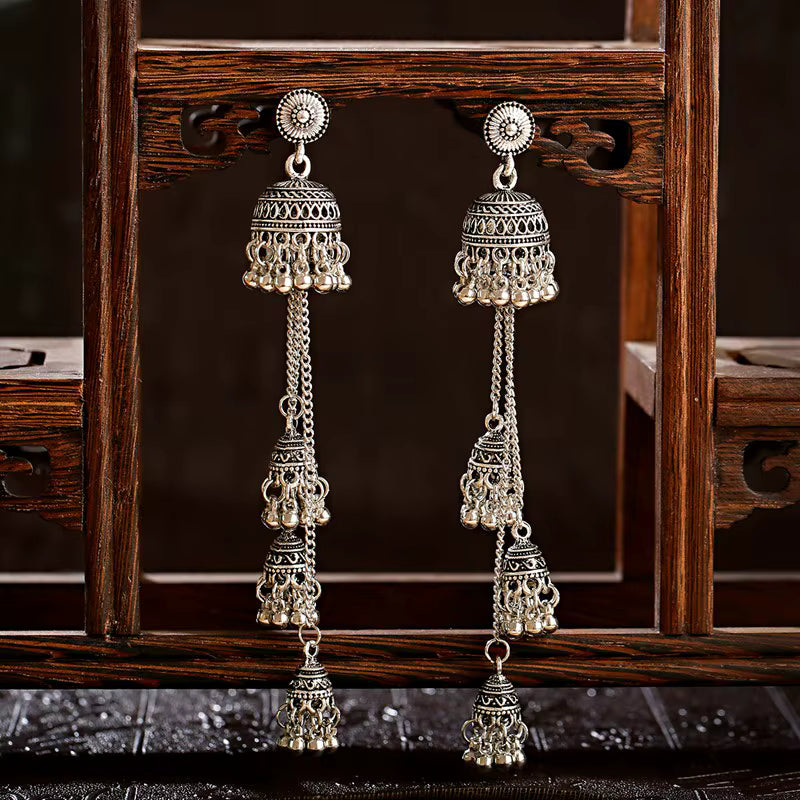 Noor-e-Zar - Premier Oxidized Jhumka Earrings
