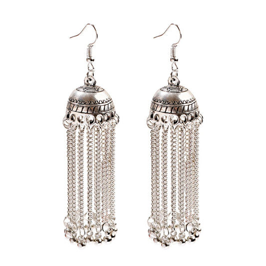 Noorani - Oxidized Jhumka Earrings