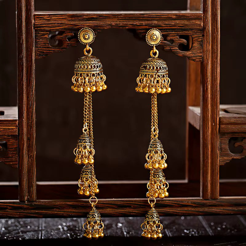Noor-e-Zar - Premier Oxidized Jhumka Earrings