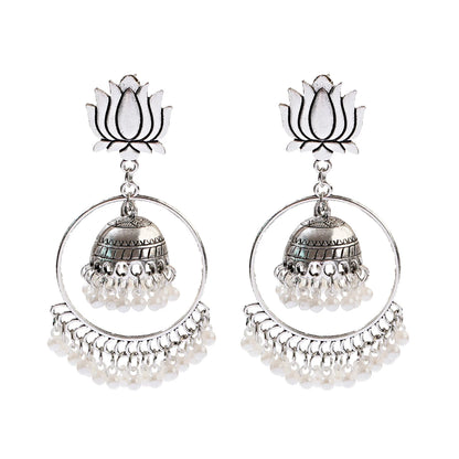 Ambuja - Oxidized Jhumka Earring Set