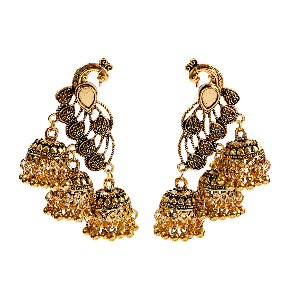 Mayura - Oxidized Jhumka Earring Set