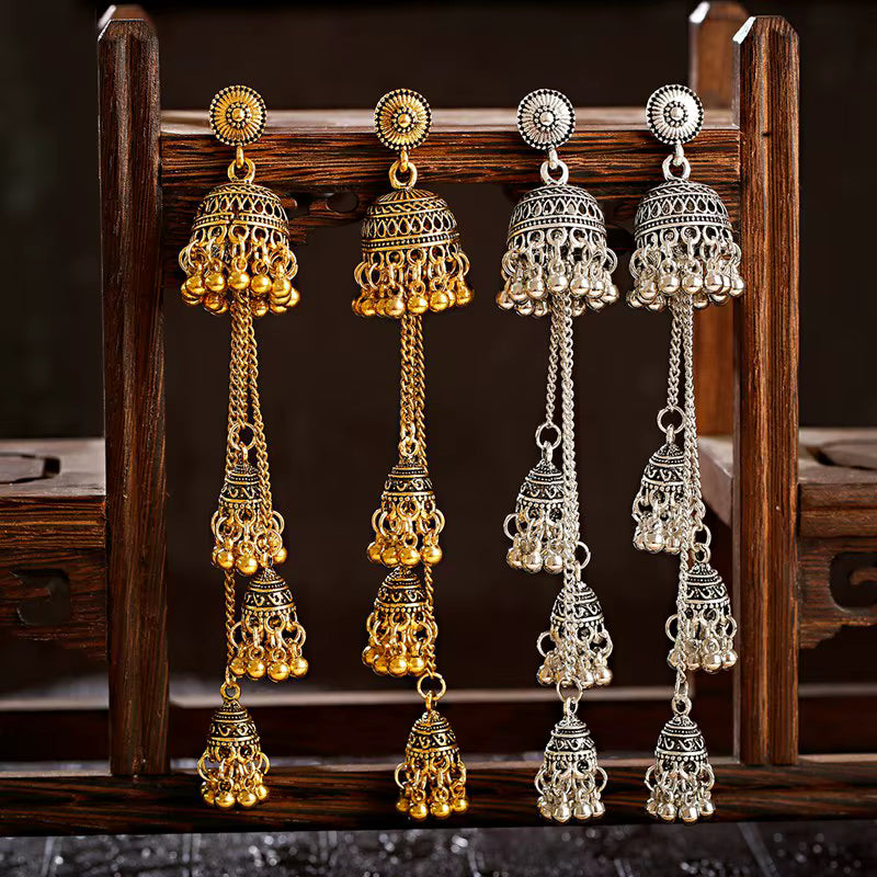 Noor-e-Zar - Premier Oxidized Jhumka Earrings