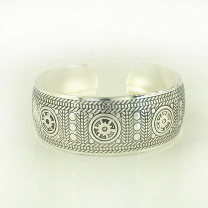 Pahar Cuff Tibetan-Style Silver Bangles