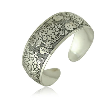 Pahar Cuff Tibetan-Style Silver Bangles