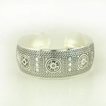 Pahar Cuff Tibetan-Style Silver Bangles