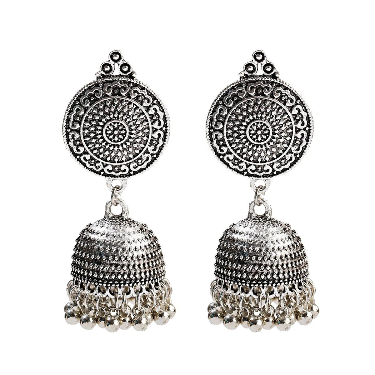 Saanjh - Oxidized Jhumka Earring Set