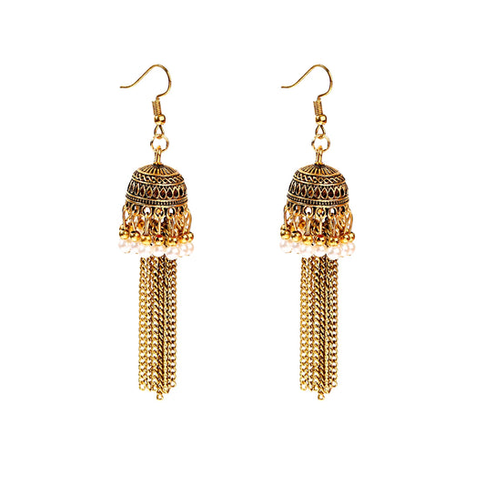 Ganga - Oxidized Jhumka Earring Set