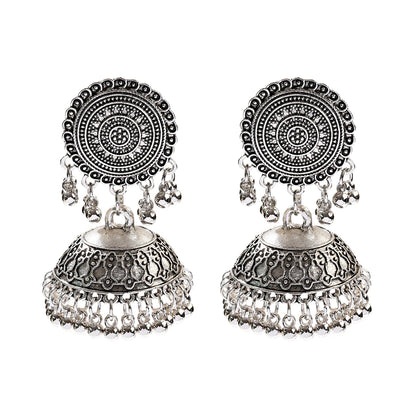 Anvaya - Oxidized Jhumka Earring Set