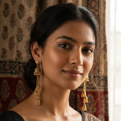 Noor-e-Zar - Premier Oxidized Jhumka Earrings