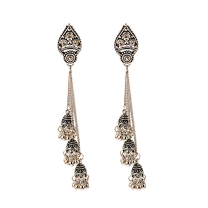Noor-e-Zar - Premier Oxidized Jhumka Earrings