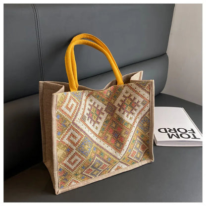 Pahar Bazaar Woven Jute Tote