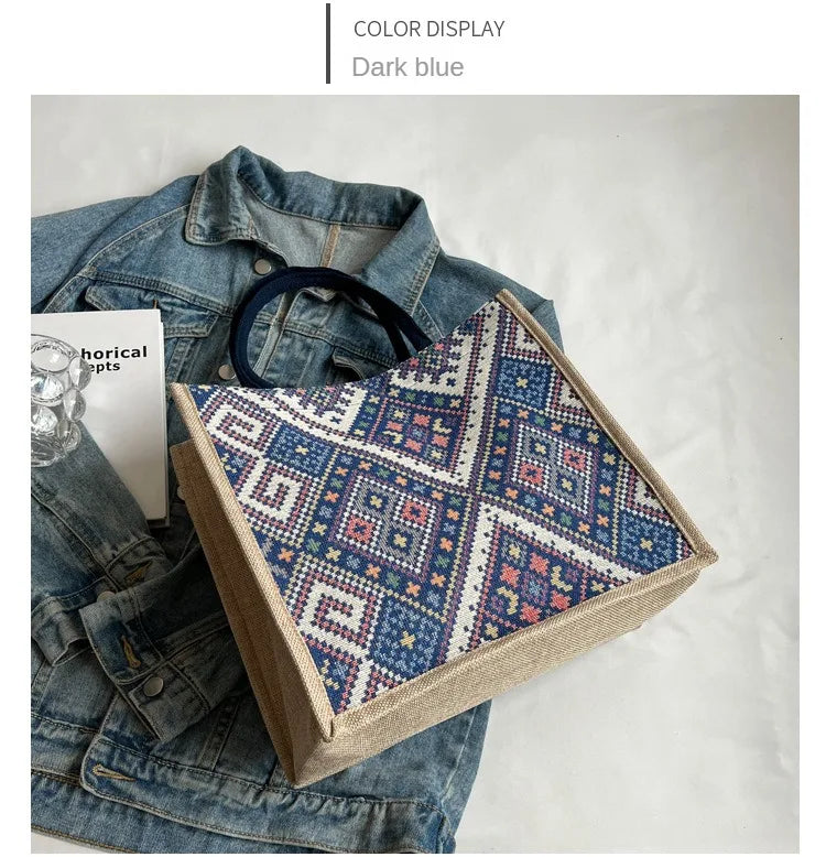 Pahar Bazaar Woven Jute Tote