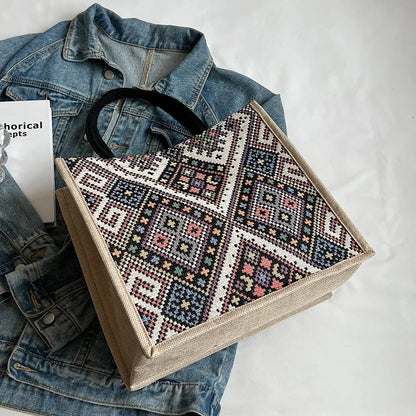 Pahar Bazaar Woven Jute Tote