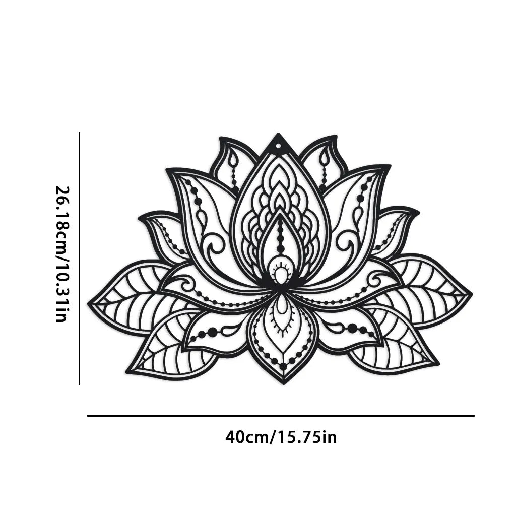 Sukoon Lotus Metal Mandala Wall Art