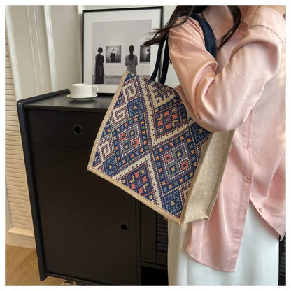 Pahar Bazaar Woven Jute Tote