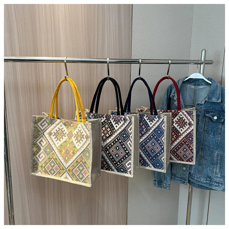 Pahar Bazaar Woven Jute Tote