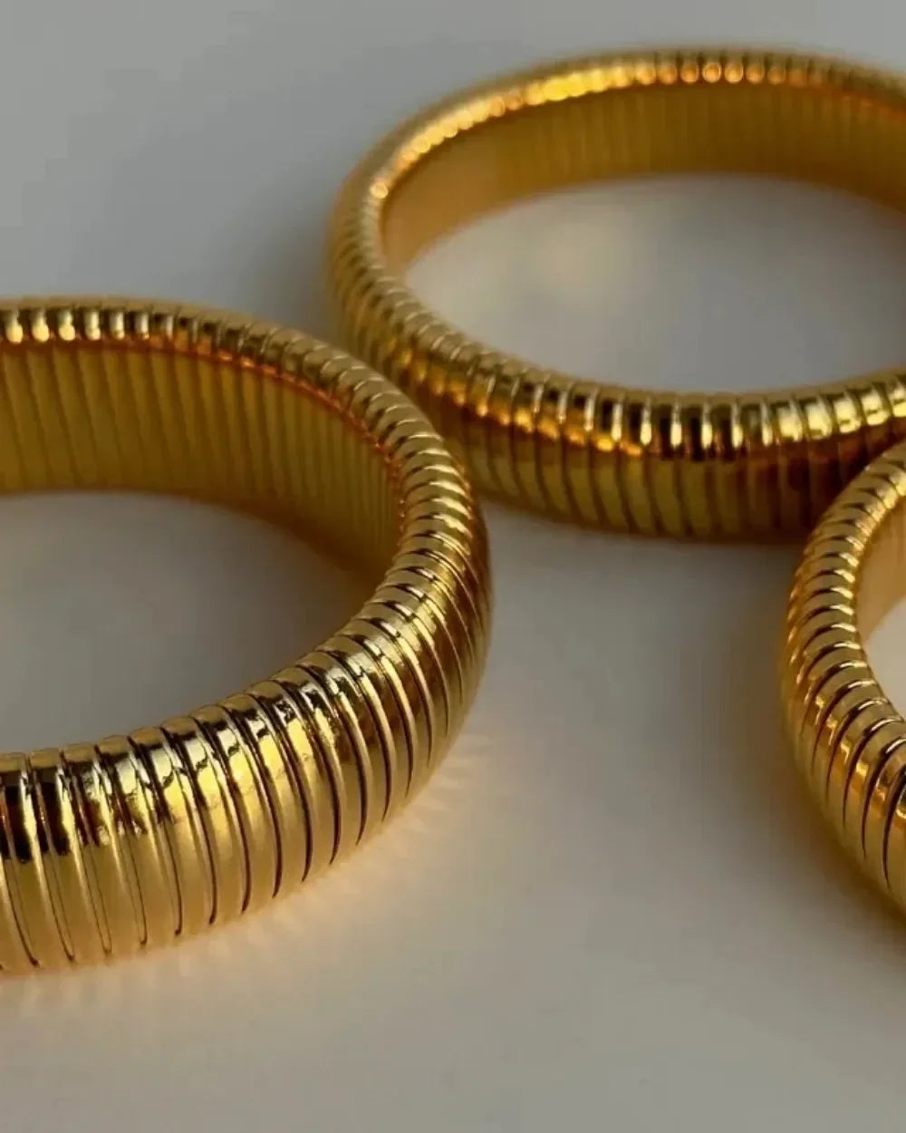 Ridged Snake Chain Bangles