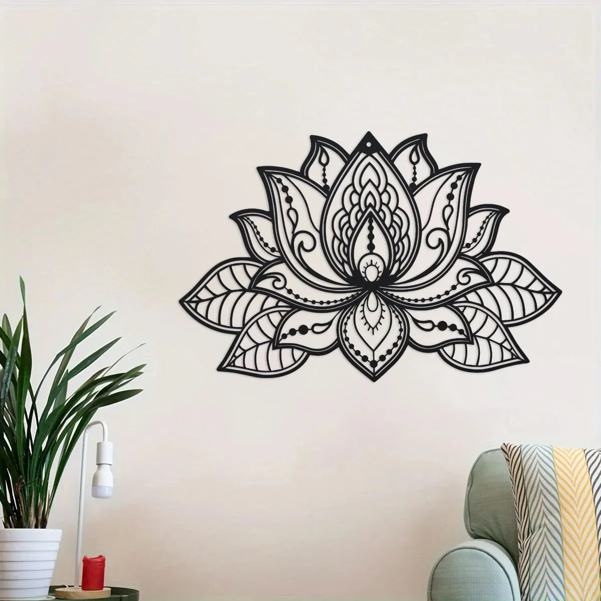 Sukoon Lotus Metal Mandala Wall Art