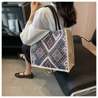 Pahar Bazaar Woven Jute Tote