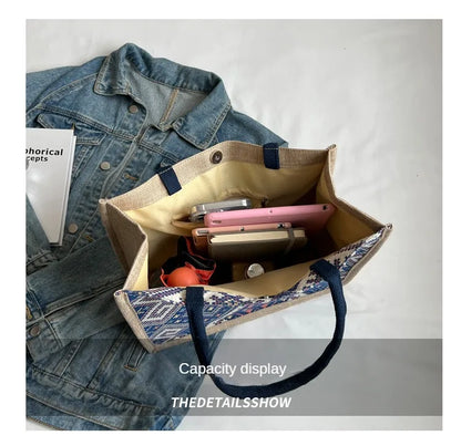 Pahar Bazaar Woven Jute Tote