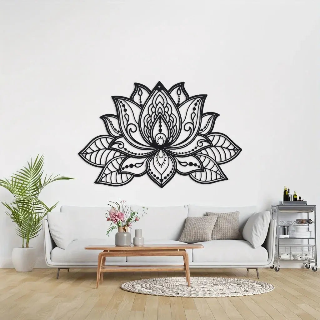 Sukoon Lotus Metal Mandala Wall Art