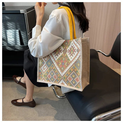 Pahar Bazaar Woven Jute Tote