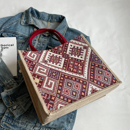 Pahar Bazaar Woven Jute Tote