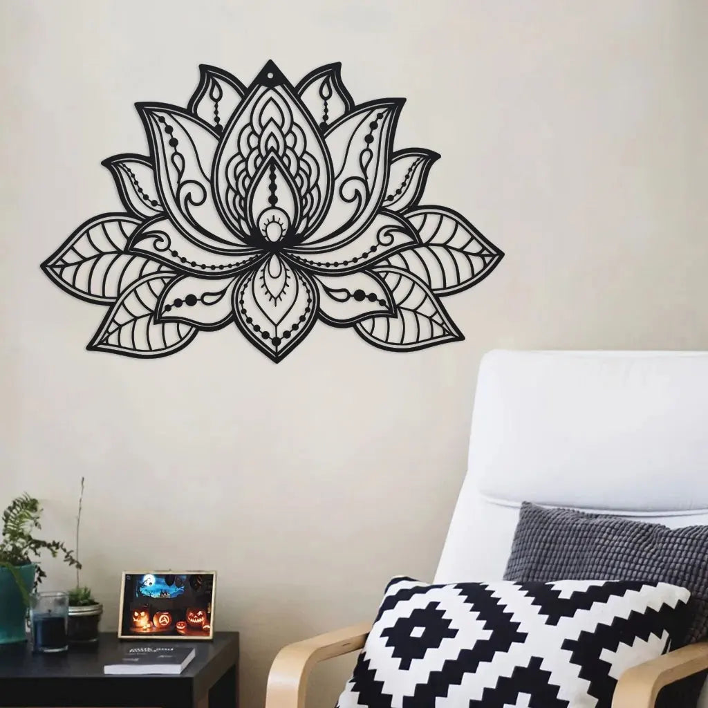 Sukoon Lotus Metal Mandala Wall Art