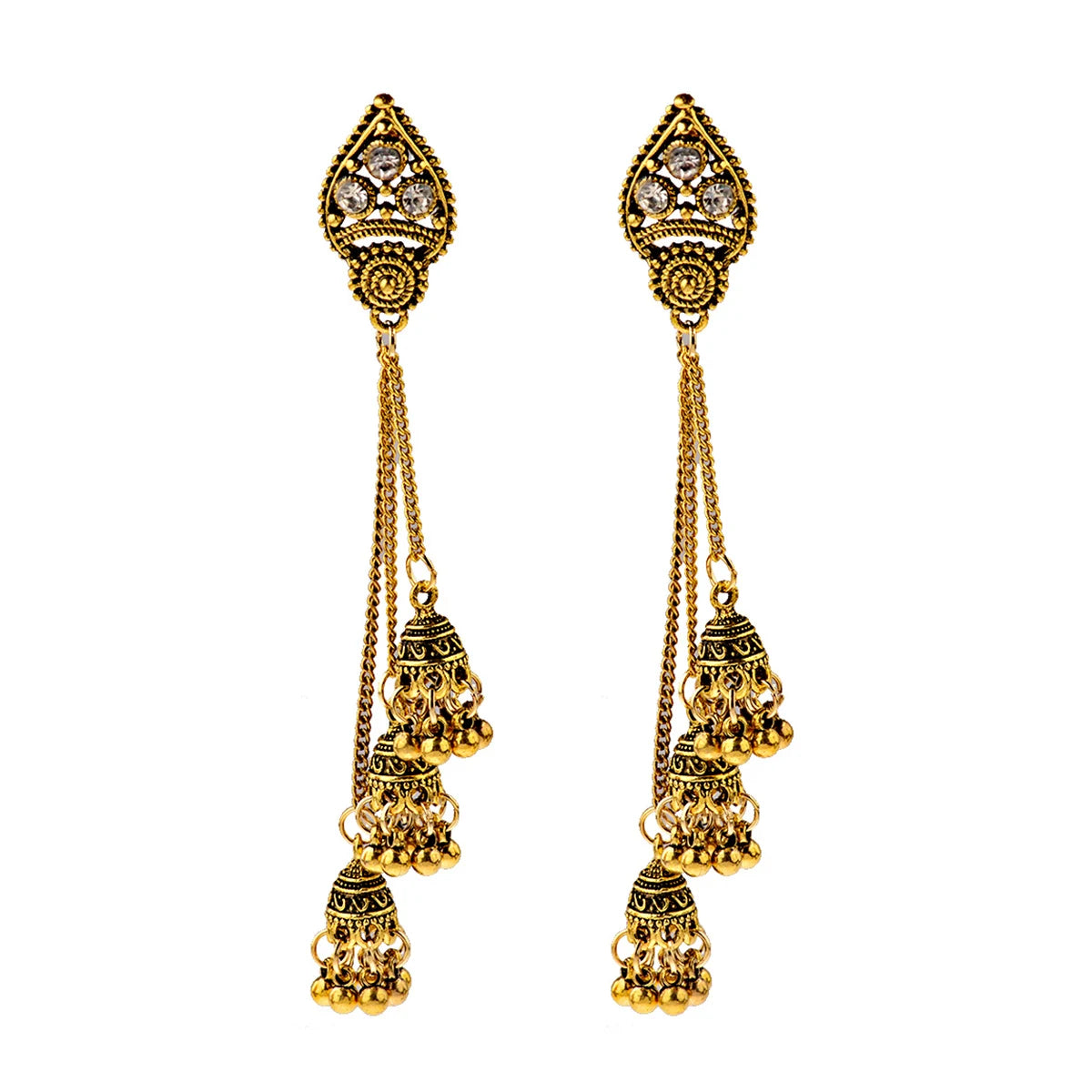Noor-e-Zar - Premier Oxidized Jhumka Earrings