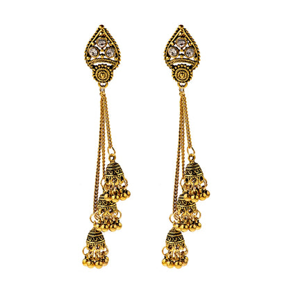 Noor-e-Zar - Premier Oxidized Jhumka Earrings