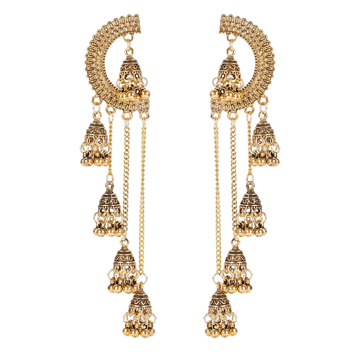 Ahaana - Oxidized Jhumka Earring Set