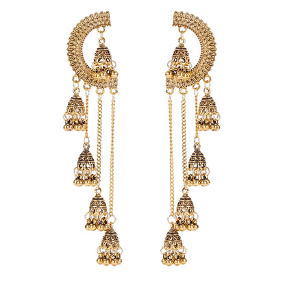 Ahaana - Oxidized Jhumka Earring Set