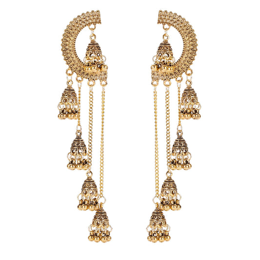 Ahaana - Oxidized Jhumka Earring Set