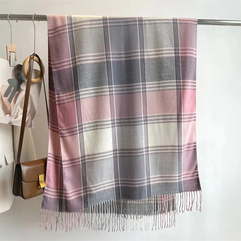 Hearthline Plaid Shawl