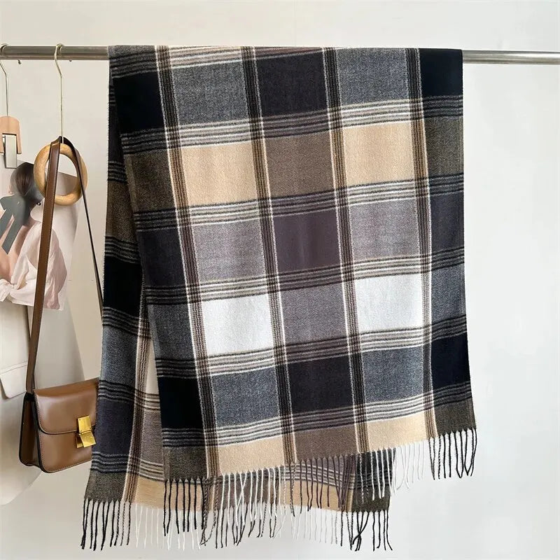 Hearthline Plaid Shawl