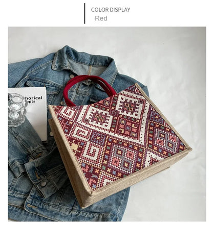 Pahar Bazaar Woven Jute Tote