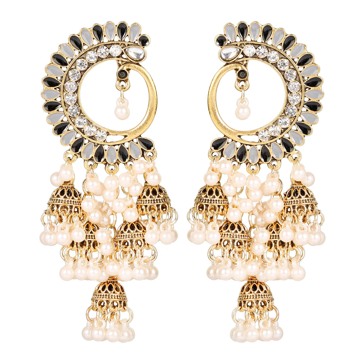 Chandani - Oxidized Jhumka Earring Set