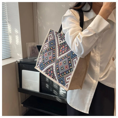 Pahar Bazaar Woven Jute Tote