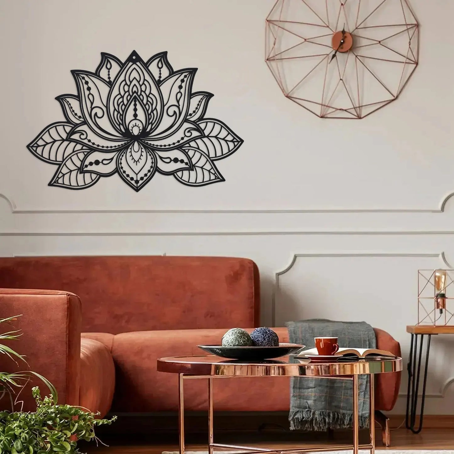 Sukoon Lotus Metal Mandala Wall Art